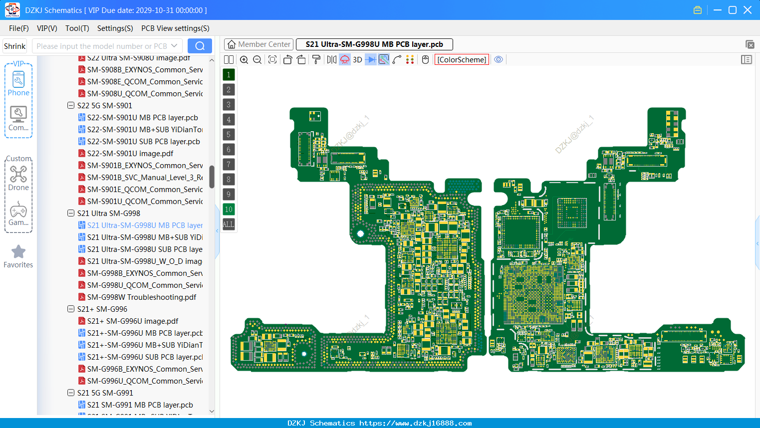 Samsung S21 Ultra-SM-G998U MB PCB Layer